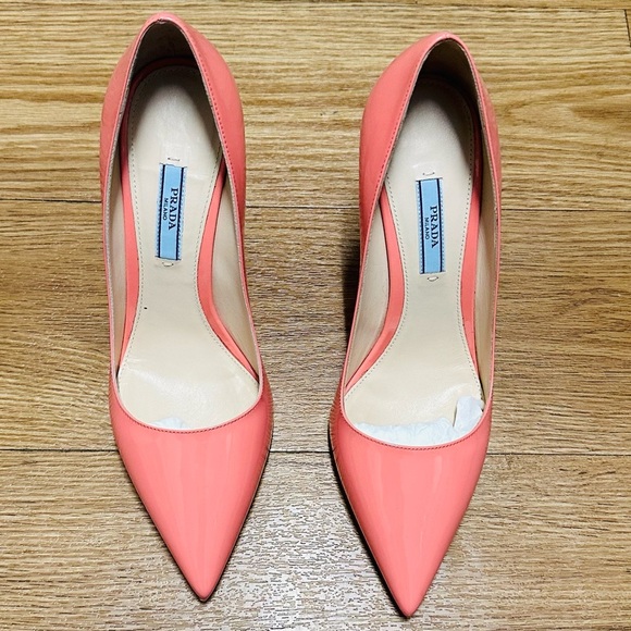 Prada Shoes - PRADA Pink Patent Leather Pump Heels